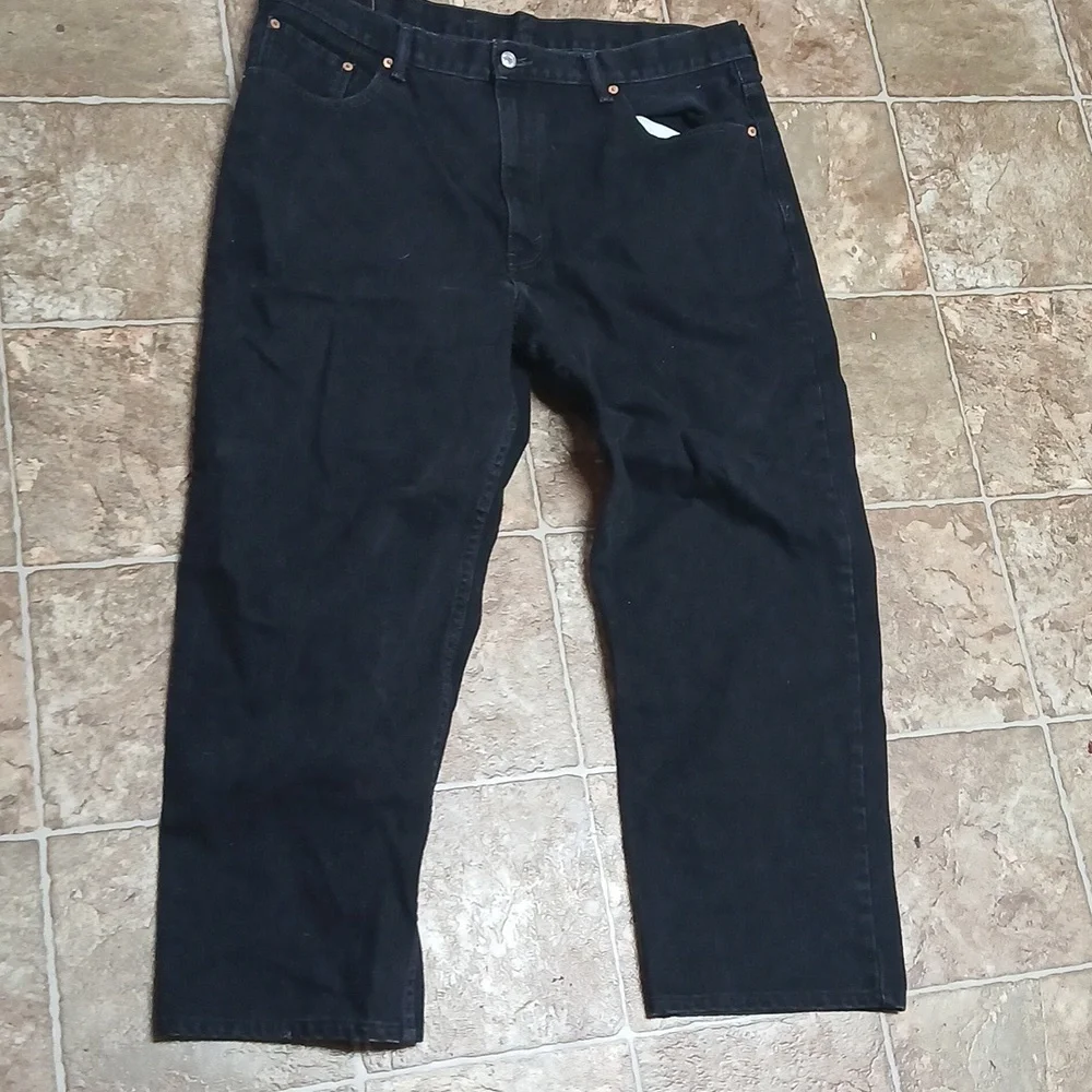 GUC Levi's 550 Black Denim Jeans Size 42x30